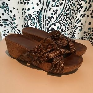 🌷Serena Cobra Print Comfort Wedge Sandals